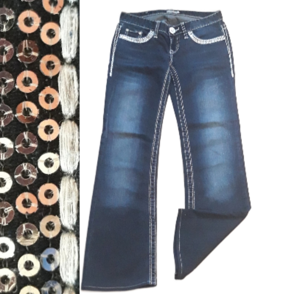 Daytrip Leo Bootcut Embellished Jeans - 26 Long